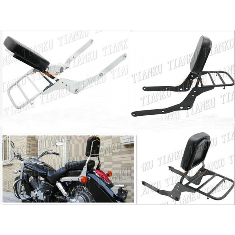 New Motorcycle Backrest Sissy Bar Luggage Rack For Honda Shadow VT750  2004-2012 Aero  VT750C 04 05 06 07 08 09 2010-2012