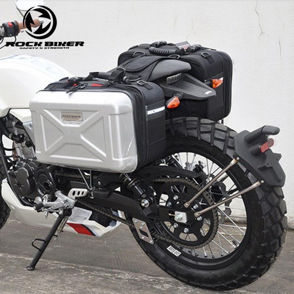 ROCK BIKER locomotive side package Hard shell waterproof large-capacity side package travel Motorcycle riding bag