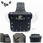 eagle rivet black leather motorbike tool luggage tail pouch moto side bag for honda suzuki yamaha Kawasaki motorcycle saddlebag