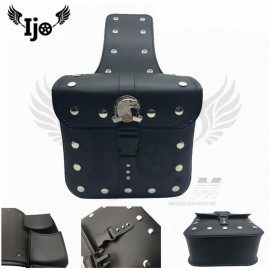 eagle rivet black leather motorbike tool luggage tail pouch moto side bag for honda suzuki yamaha Kawasaki motorcycle saddlebag