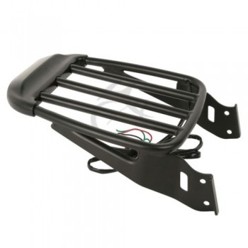 Motorcycle Two-Up Luggage Rack with LED Light For Harley Sportster XL 883 1200 2004-2018 Dyna Street Bob SuperLow 2006-2017