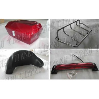 New Trunk Tail Box Luggage Backrest With Brake light For Motorcycle Street Bike Dual Sport Bike Chopper Custom Cruisers Bike ATV