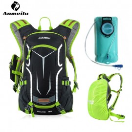 ANMEILU Cycling Outdoor Sport Backpack Bag with Water Bag Rain Cover+Men Women Climbing Bicycle Hydration Pack Backpack Rucksack