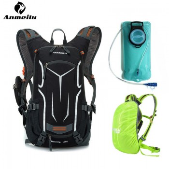ANMEILU Cycling Outdoor Sport Backpack Bag with Water Bag Rain Cover+Men Women Climbing Bicycle Hydration Pack Backpack Rucksack