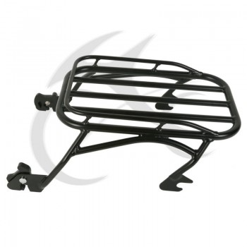 New Detachable Iron Luggage Rack For Harley Touring Road King 1996-2008 Black Chrome