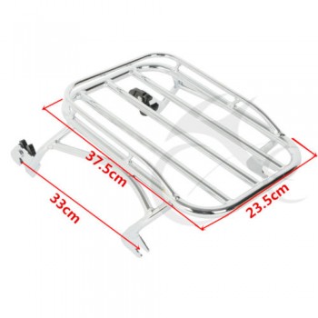 New Detachable Iron Luggage Rack For Harley Touring Road King 1996-2008 Black Chrome