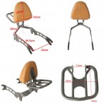 Passenger Sissy Bar amp;Backrest Luggage Rack For Indian Scout 2015-2018 17 Sixty 16-18