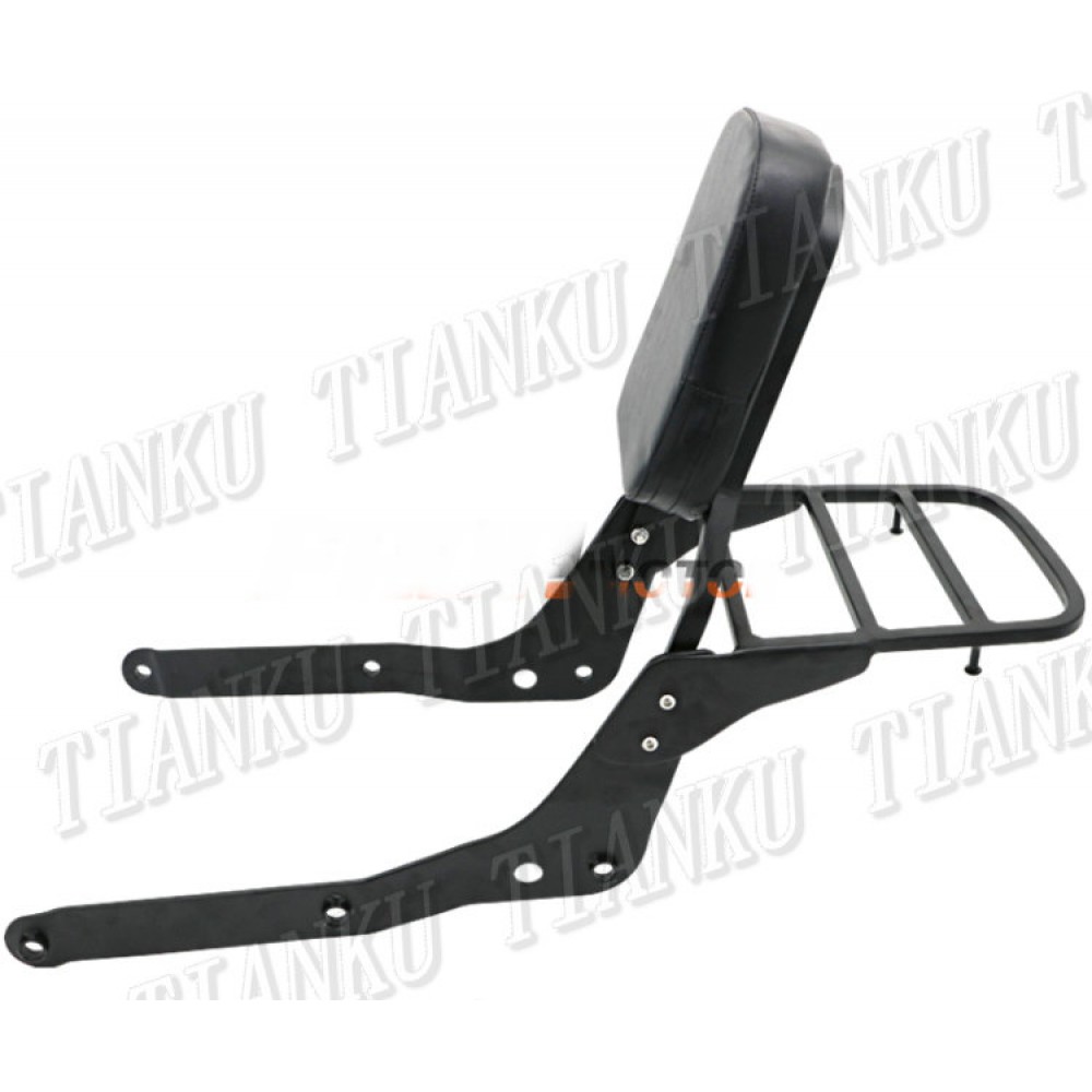 Black Motorcycle Backrest Sissy Bar Luggage Rack For Honda Shadow VT 750 2004 2005 2006 2007 2008 2009 2010 2011 2012