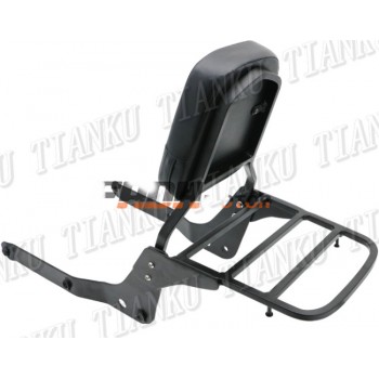 Black Motorcycle Backrest Sissy Bar Luggage Rack For Honda Shadow VT 750 2004 2005 2006 2007 2008 2009 2010 2011 2012