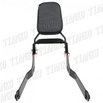 Black Motorcycle Backrest Sissy Bar Luggage Rack For Honda Shadow VT 750 2004 2005 2006 2007 2008 2009 2010 2011 2012
