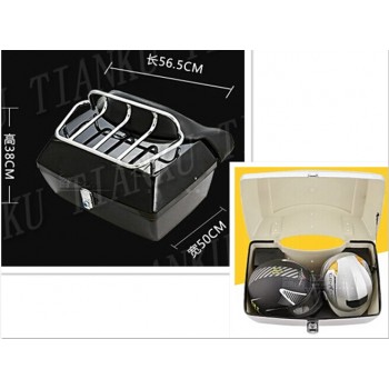 Motorcycle Trunk Tail Box Luggage With Top Rack Backrest For Suzuki Boulevard C50 Volusia 800 C90 M109R C109 Marauder 800 M50