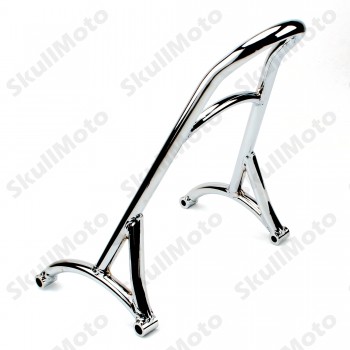 Burly Black Chrome Short Sissy Bar Backrest For Harley Sportster Iron 1200 883 XL 2004-2016