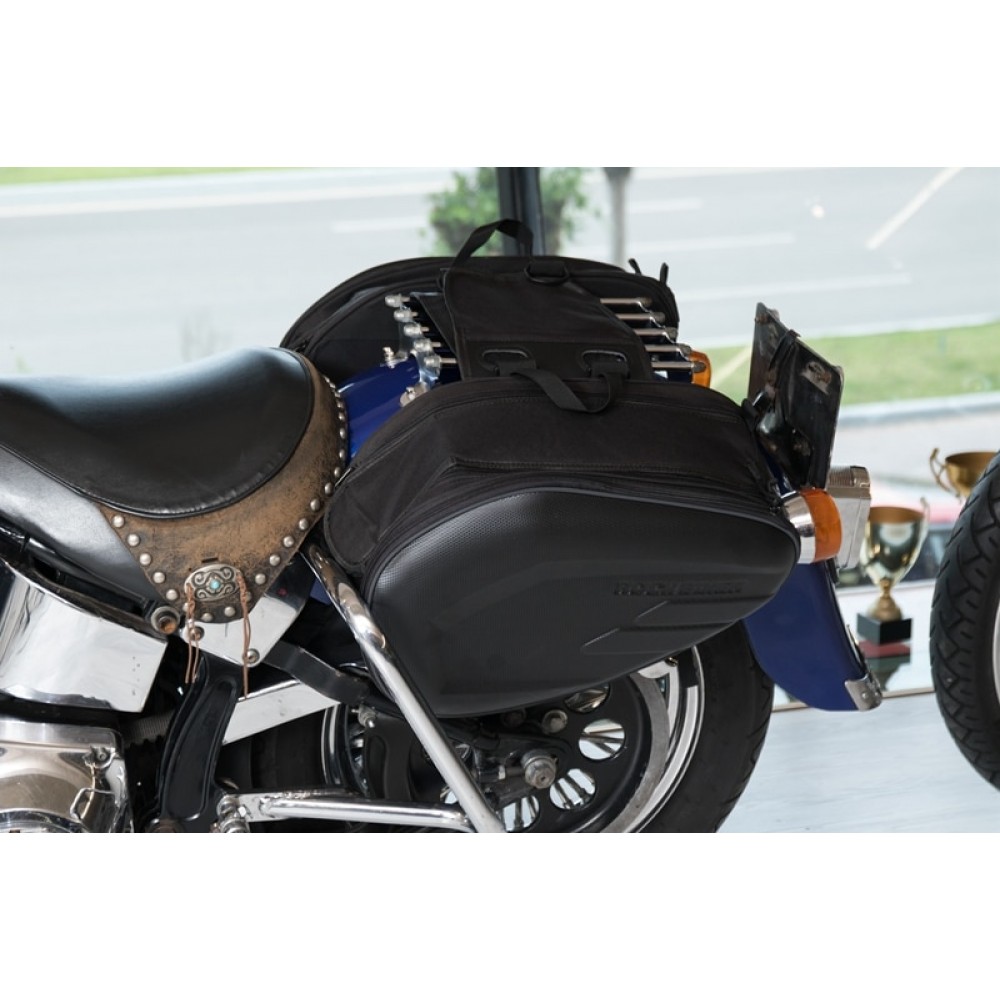 e-ems Rock Biker saddle bag riding bag motorcycle general side bag back cover can be put helmet