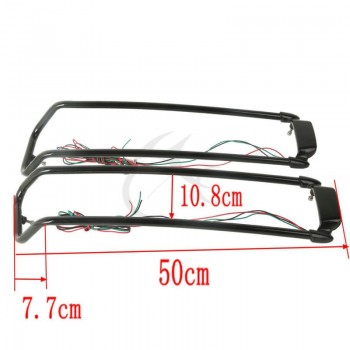 Saddlebag Lid Rack Top Rail W/ Light For Harley Touring Ultra Street Electra Glide 94-13