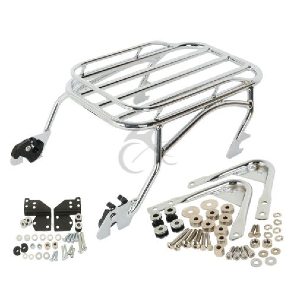 Motorcycle Motorbike Luggage Rack w/ Docking Hardware For Harley Davidson Touring FLHX FLTR FLHT Road King 1996-08 07 06 05