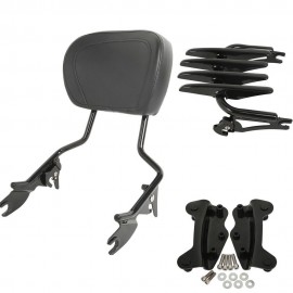 Motorcycle Backrest Sissy Bar Luggage Rack With Docking Kit For Harley Touring Road King Street Glide Electra Glide 2009-2013