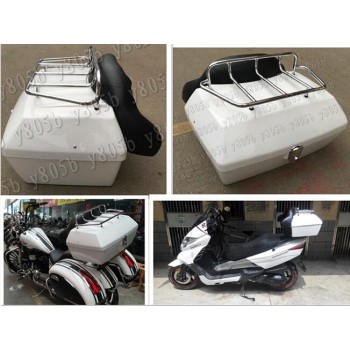 Motorcycle Trunk Tail Box Luggage With Top Rack Backrest For Kawasaki Vulcan Classic VN 400 500 800 VN 900 1200 1500 1600 2000