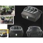 Matte black Trunk Tail Box Luggage With Top Rack Backrest For Kawasaki Vulcan Classic VN 400 VN500 VN800 VN 900 1200 1500 1600