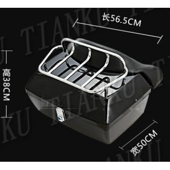 Matte black Trunk Tail Box Luggage With Top Rack Backrest For Kawasaki Vulcan Classic VN 400 VN500 VN800 VN 900 1200 1500 1600