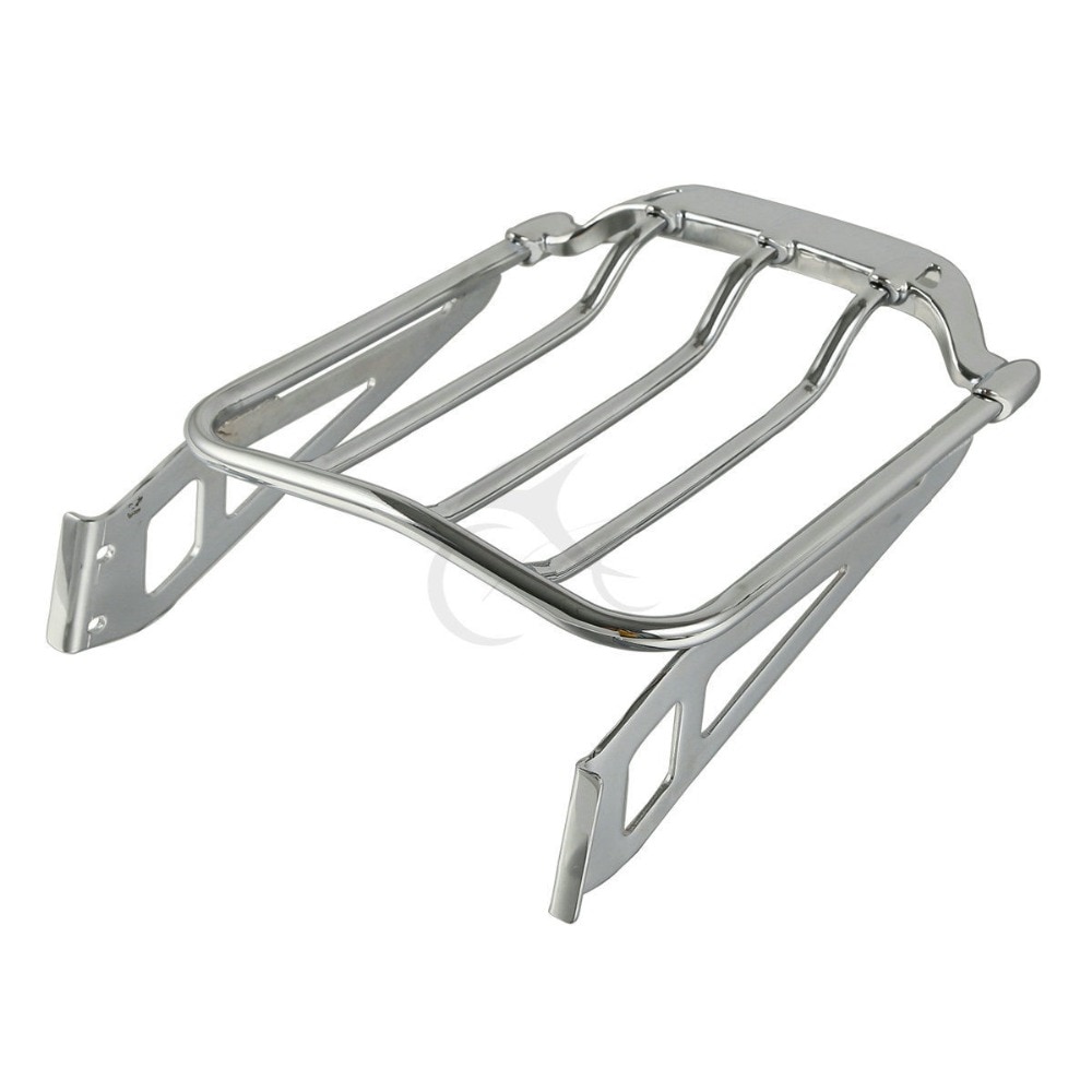 Chrome Air Wing Two-Up Luggage Rack For Harley Softail 2006-2017 Fat Boy FLSTF