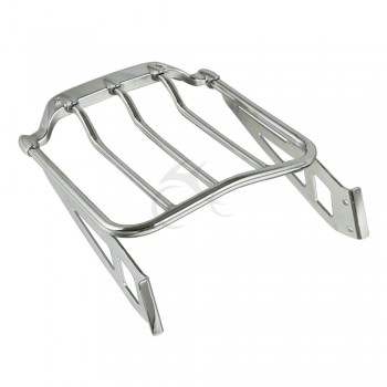 Chrome Air Wing Two-Up Luggage Rack For Harley Softail 2006-2017 Fat Boy FLSTF