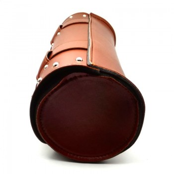 Motorycle Brown PU Leather Tool Bag Saddlebag For Honda Harley Kawasaki Yamaha Suzuki Touring Cruiser Chopper Bobber
