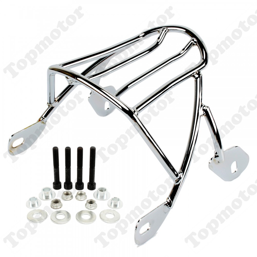 Chrome Solo Seat Luggage Rear Fender Rack For Harley Sportster XL 883 1200 2004-2008 2009 2010 2011-2016