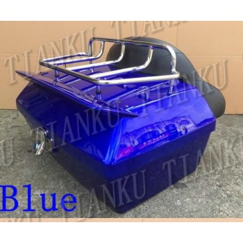 New Trunk Tail Box Luggage Backrest With Brake light For Harley Davidson Bobber Road Kings Electra Glide Softail FLST FLT FLHT