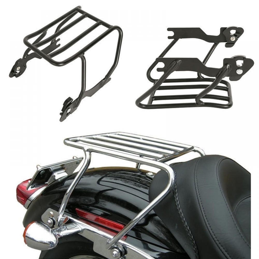 Black Detachables Luggage Solo Rack For Harley Sportster XL 883 1200 1994-2003 Custom Motorcycle