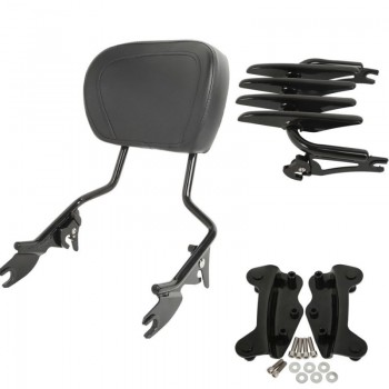 Motorcycle Backrest Sissy Bar Luggage Rack W/Docking Kit For Harley Touring Road King Street Glide FLHX FLHR FLHT FLTR 09-13