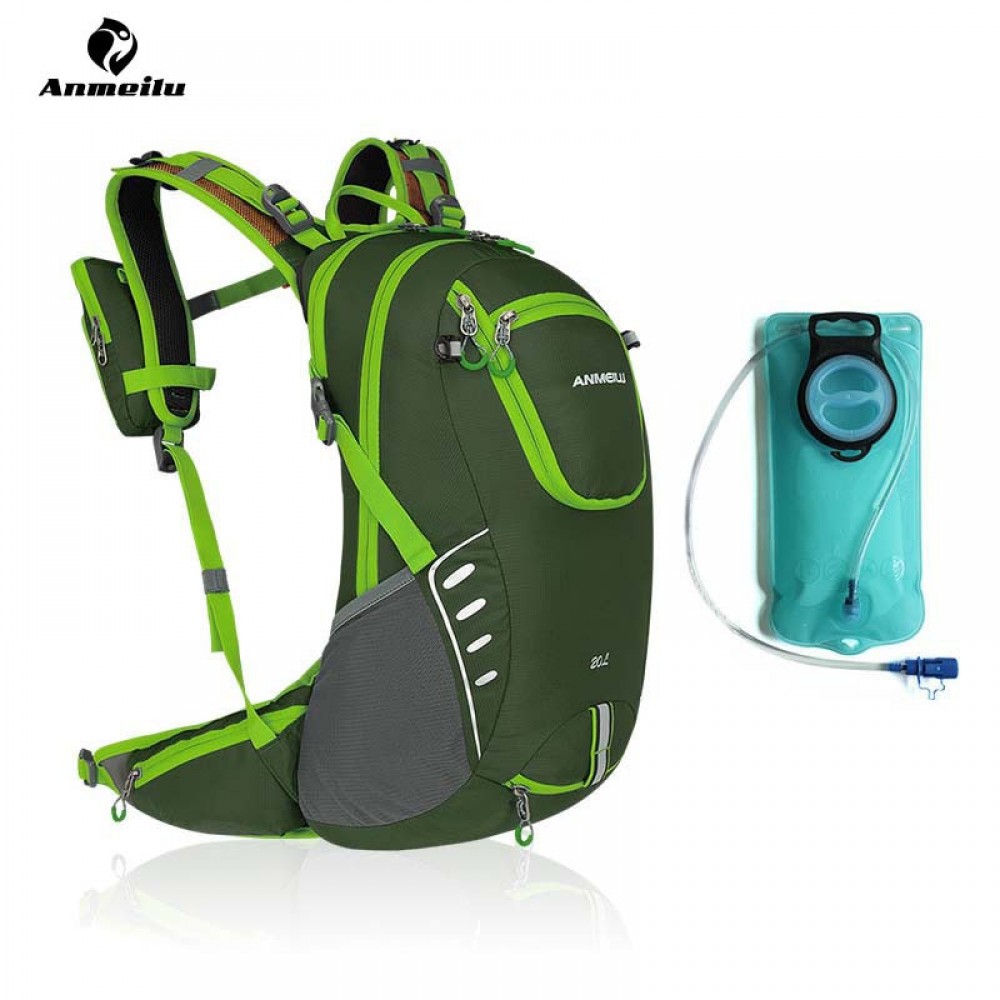 ANMEILU Motorcycle Outdoor Sports 20L Backpacks + Hydration 2L Water Bladder Cycling Climbing Hiking Bag Travel Bags Rucksack