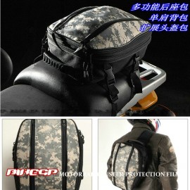 BIKEGP GP968 motorcycle tail bag luggage bag backseat bag Helmet package waterproof cover Camouflage
