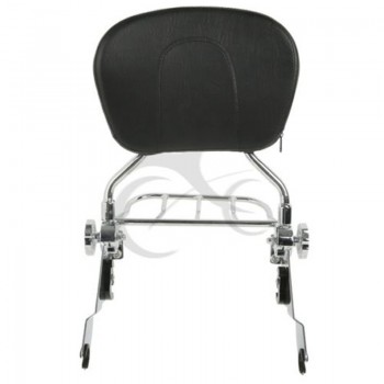 Black Chrome Backrest Sissy Bar Luggage Rack For Harley Road King Street Glide 09-18 Ultra Classic FLH FLT Motorcycle
