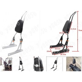 Backrest Sissy Bar Cushion Pad For Harley Davidson Dyna Street Bob Super Glide Low Rider FXDB FXDC EFI FXDI FXDSE FXDWG
