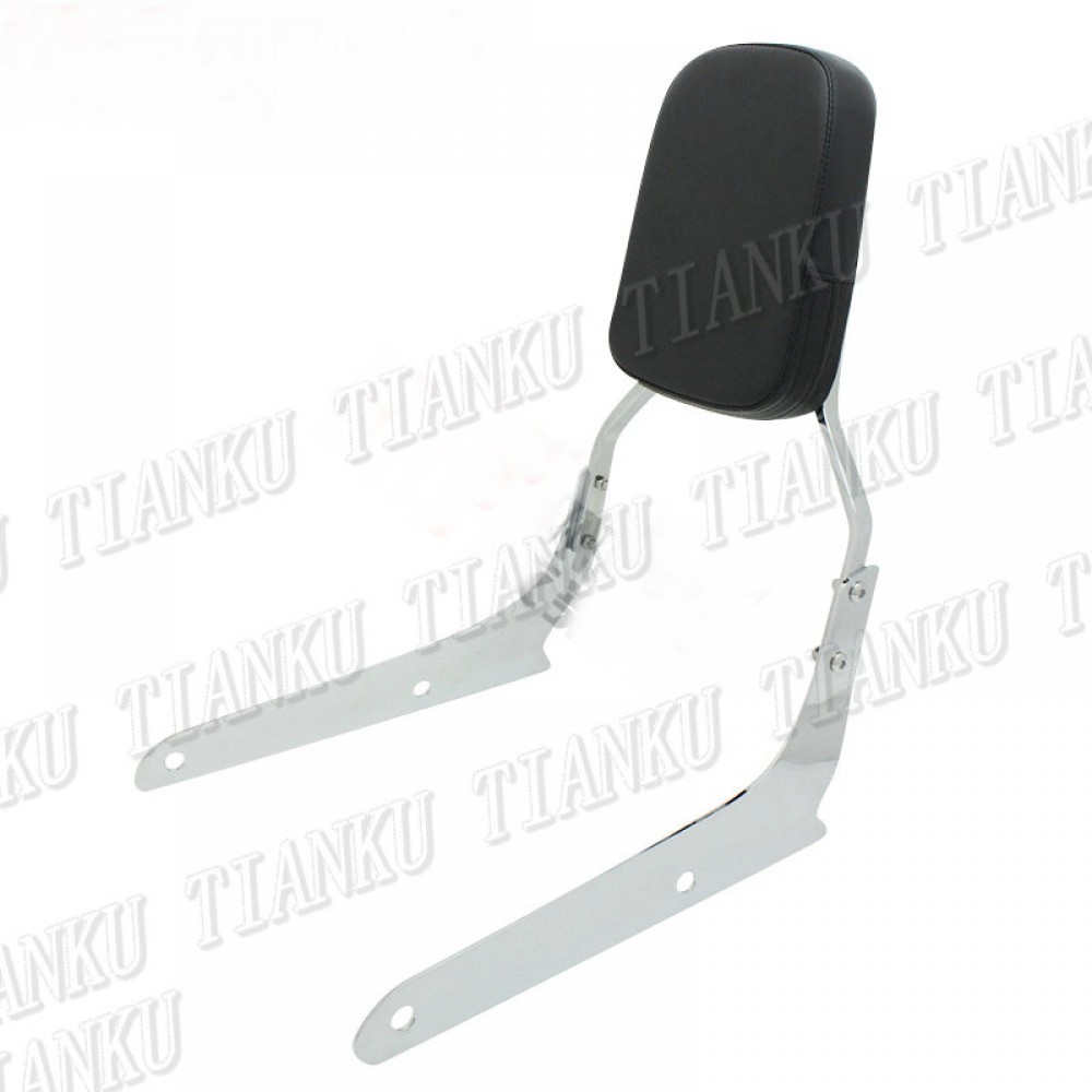 Chrome  Motorcycle  Backrest Sissy Bar Cushion Pad For HONDA 750 Shadow VT 750 Sport Edition 2006 -2013