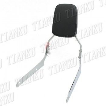 Chrome  Motorcycle  Backrest Sissy Bar Cushion Pad For HONDA 750 Shadow VT 750 Sport Edition 2006 -2013