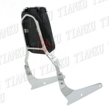 Chrome  Motorcycle  Backrest Sissy Bar Cushion Pad For HONDA 750 Shadow VT 750 Sport Edition 2006 -2013