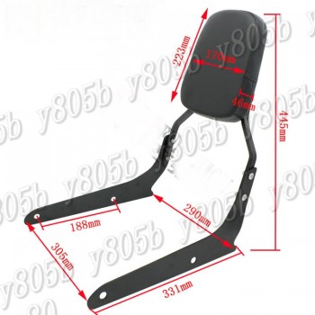 Chrome  Motorcycle  Backrest Sissy Bar Cushion Pad For HONDA 750 Shadow VT 750 Sport Edition 2006 -2013