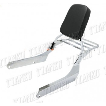 Chrome Motorcycle Backrest Sissy Bar Luggage Rack For HONDA  Shadow VT 750 Phantom sports version 2006 -2013