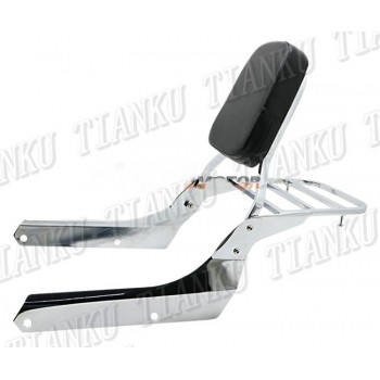 Chrome Motorcycle Backrest Sissy Bar Luggage Rack For HONDA  Shadow VT 750 Phantom sports version 2006 -2013
