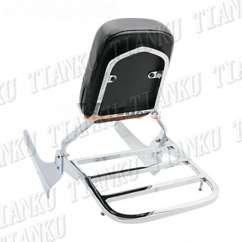 Chrome Motorcycle Backrest Sissy Bar Luggage Rack For HONDA  Shadow VT 750 Phantom sports version 2006 -2013