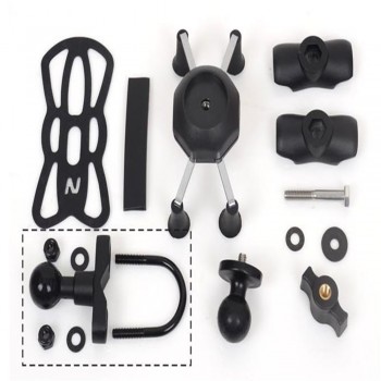 4-6.3inch Cell Phone Adjustable Mounts Holder With Motorcycle USB Cable Charger for GPS Phone for Motorcycle Bike Outdoor Sport