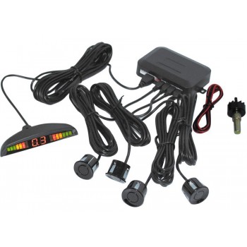 Car Parking Sensors Parktronics 4 Black/silver/white/red/blue Flat Sensors Reverse Backup Radar Sound Buzzer