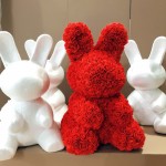 2019 DIY Craft Toy White Foam Bear Rabbit Dog Polystyrene Styrofoam Modelling Rose Bear Embryo Foam Core Valentines Day Present