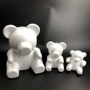 2019 DIY Craft Toy White Foam Bear Rabbit Dog Polystyrene Styrofoam Modelling Rose Bear Embryo Foam Core Valentines Day Present