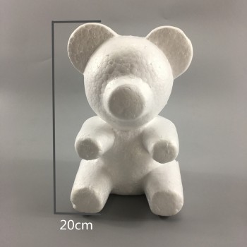 2019 DIY Craft Toy White Foam Bear Rabbit Dog Polystyrene Styrofoam Modelling Rose Bear Embryo Foam Core Valentines Day Present