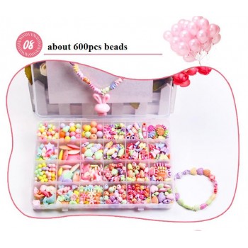 Children creative DIY beads toy with whole accessory set/ Kids girls handmade art craft educational toys for gifts and presents