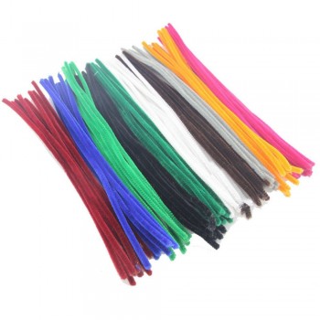 EASY BIG 100pcs Montessori Materials Chenille Puzzles Toy Craft Pipe Cleaner Math Educational Sticks Creative Puzzle NR0006