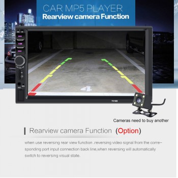 2 Din Central Multimidia Car Multimedia DVR Front Rear Camera 2Din 7 Touch Screen Bluetooth Radio Music Movie Player Autoradio