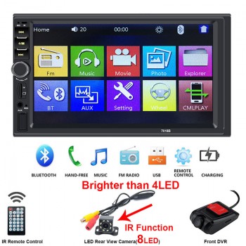 2 Din Central Multimidia Car Multimedia DVR Front Rear Camera 2Din 7 Touch Screen Bluetooth Radio Music Movie Player Autoradio